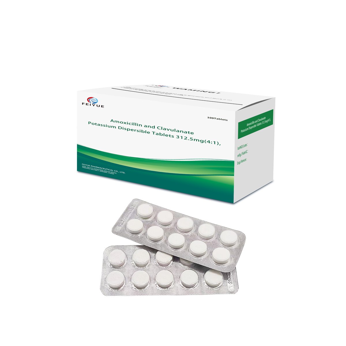 Amoxicillin and Clavulanate Potassium Dispersible Tablets 312.5mg / 375mg / 457mg / 562.5mg / 625mg / 1000mg
