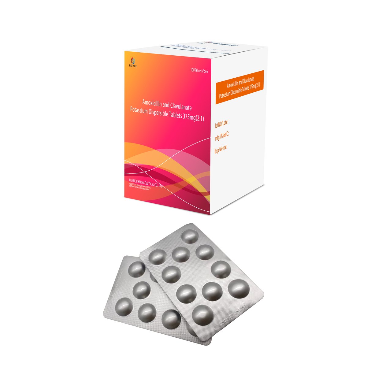 Amoxicillin and Clavulanate Potassium Dispersible Tablets 312.5mg / 375mg / 457mg / 562.5mg / 625mg / 1000mg - view 4