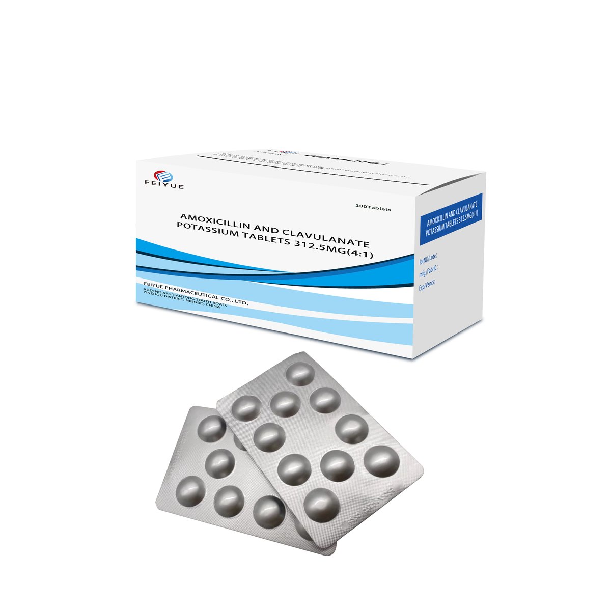 Amoxicillin and Clavulanate Potassium Tablets 312.5mg / 375mg / 457mg / 562.5mg / 625mg / 1000mg - view 1
