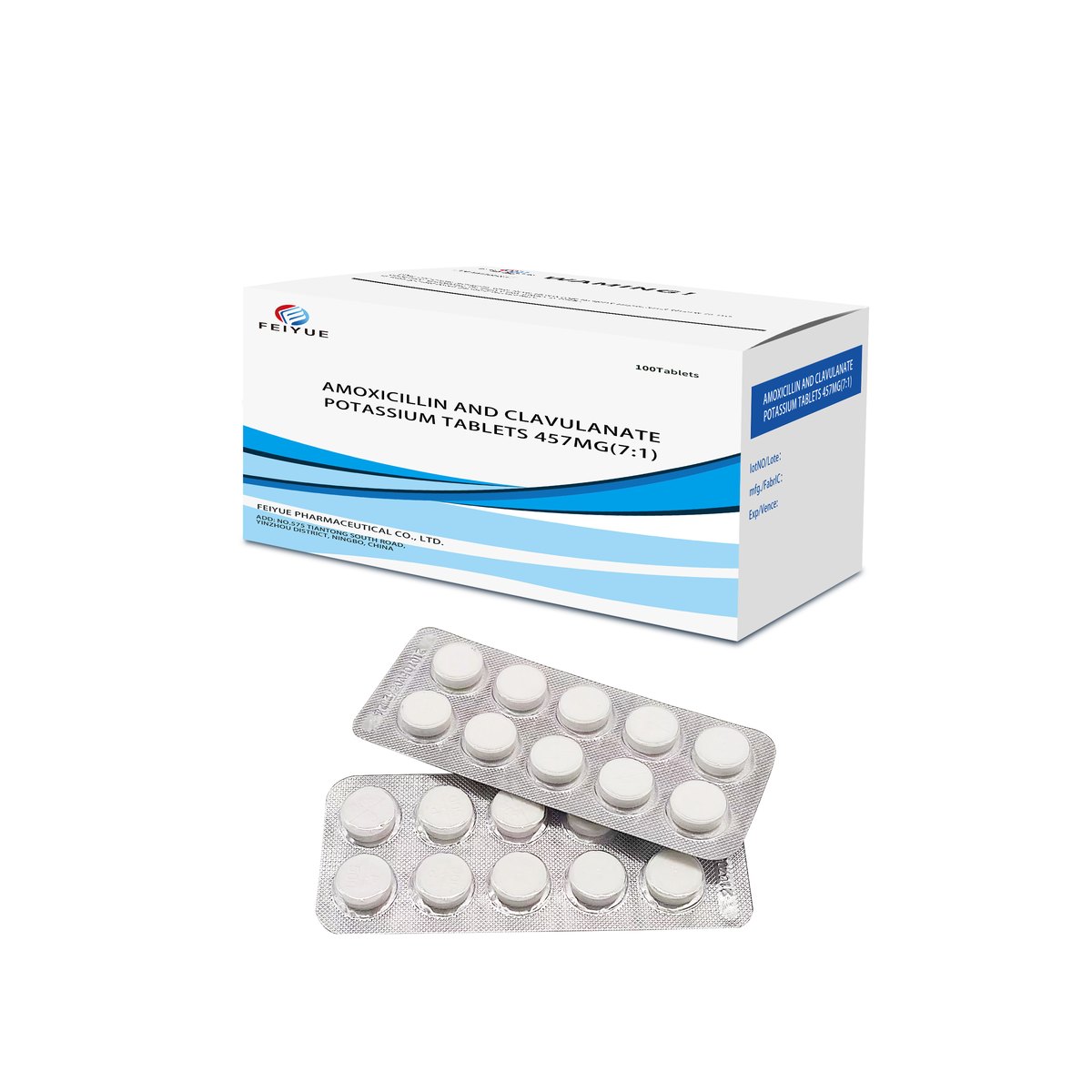 Amoxicillin and Clavulanate Potassium Tablets 312.5mg / 375mg / 457mg / 562.5mg / 625mg / 1000mg - view 5