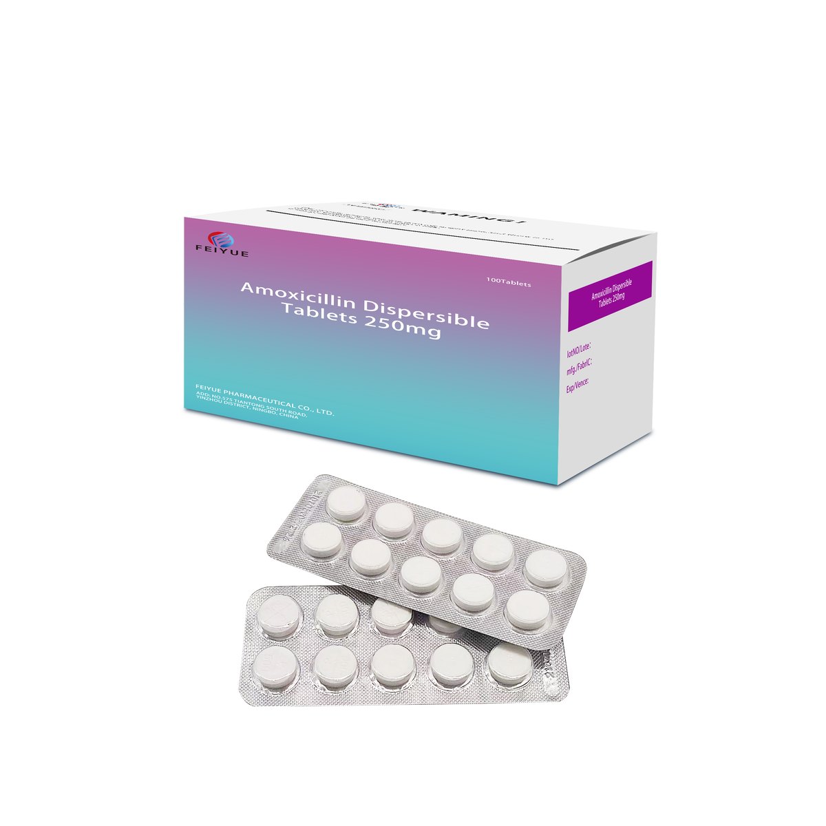 Amoxicillin Dispersible Tablets 125mg / 250mg - view 2