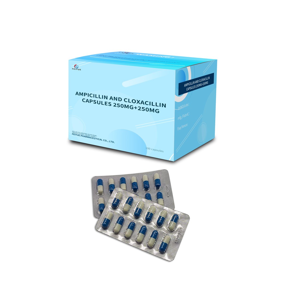 Ampicillin and Cloxacillin Capsules 250mg+250mg - view 2
