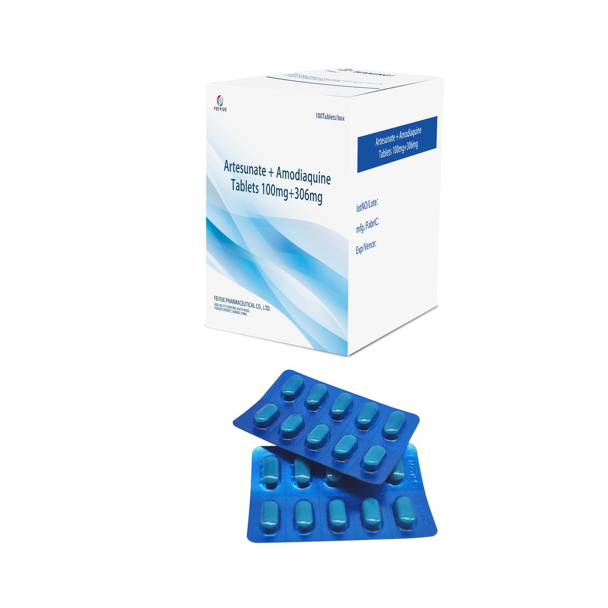 Artesunate + Amodiaquine Tablets 50mg+153mg / 100mg+306mg / 200mg+600mg - view 1