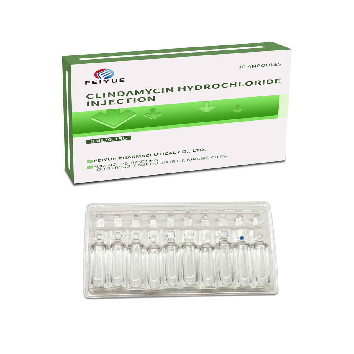 Clindamycin Hydrochloride Injection 2ml:0.15g / 2ml:0.3g / 2ml:0.6g