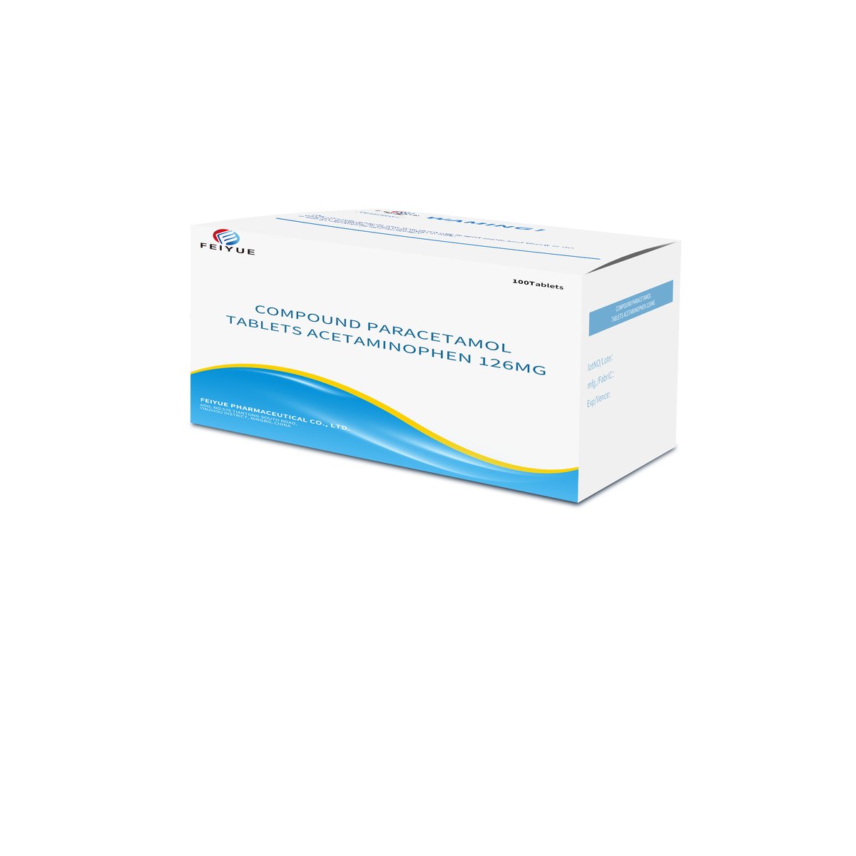 Compound Paracetamol Tablets (Acetaminophen+Aspirin+Caffeine) Paracetamol 126mg + Acetylsalicylic Acid 230mg + Caffeine 30mg - view 1