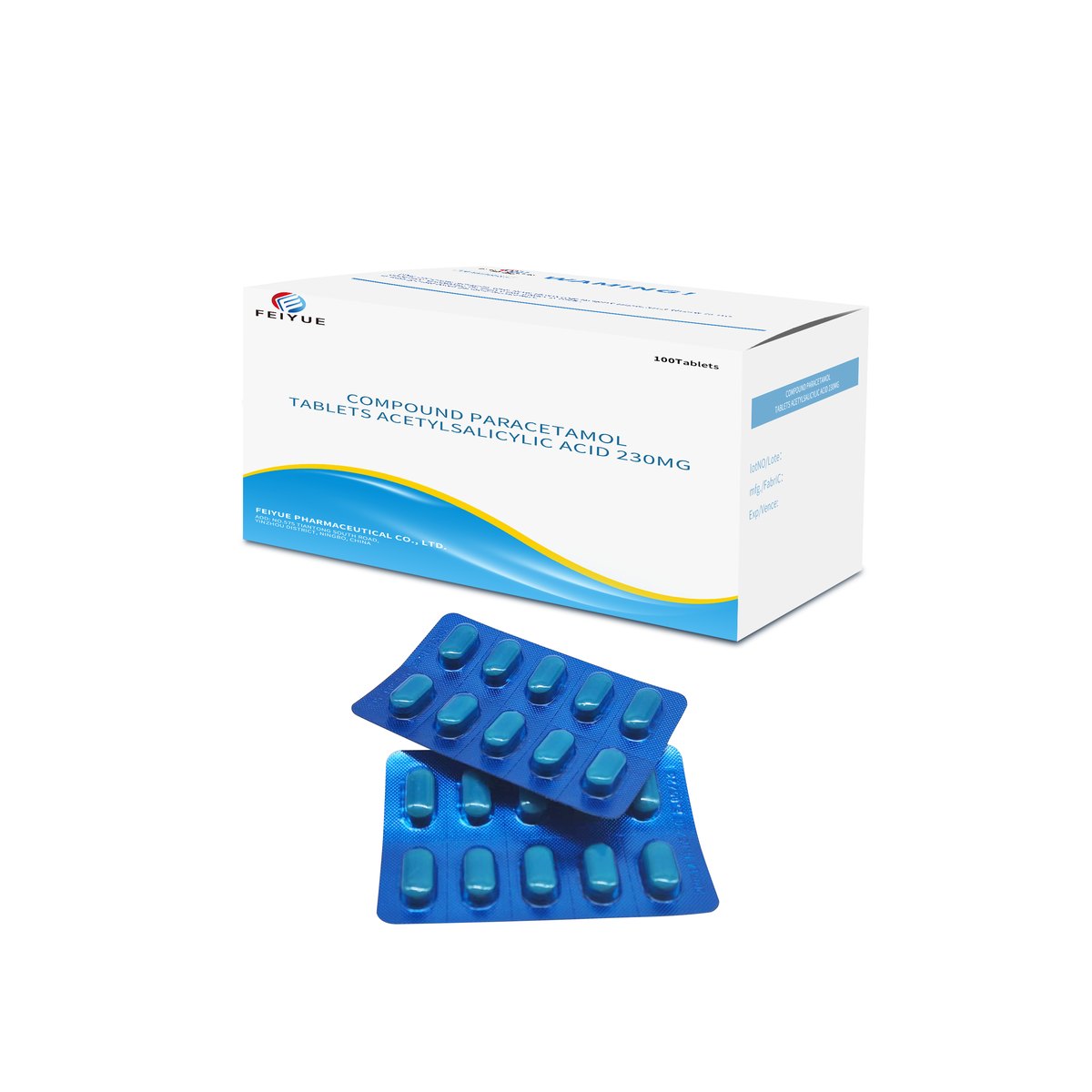 Compound Paracetamol Tablets (Acetaminophen+Aspirin+Caffeine) Paracetamol 126mg + Acetylsalicylic Acid 230mg + Caffeine 30mg - view 4