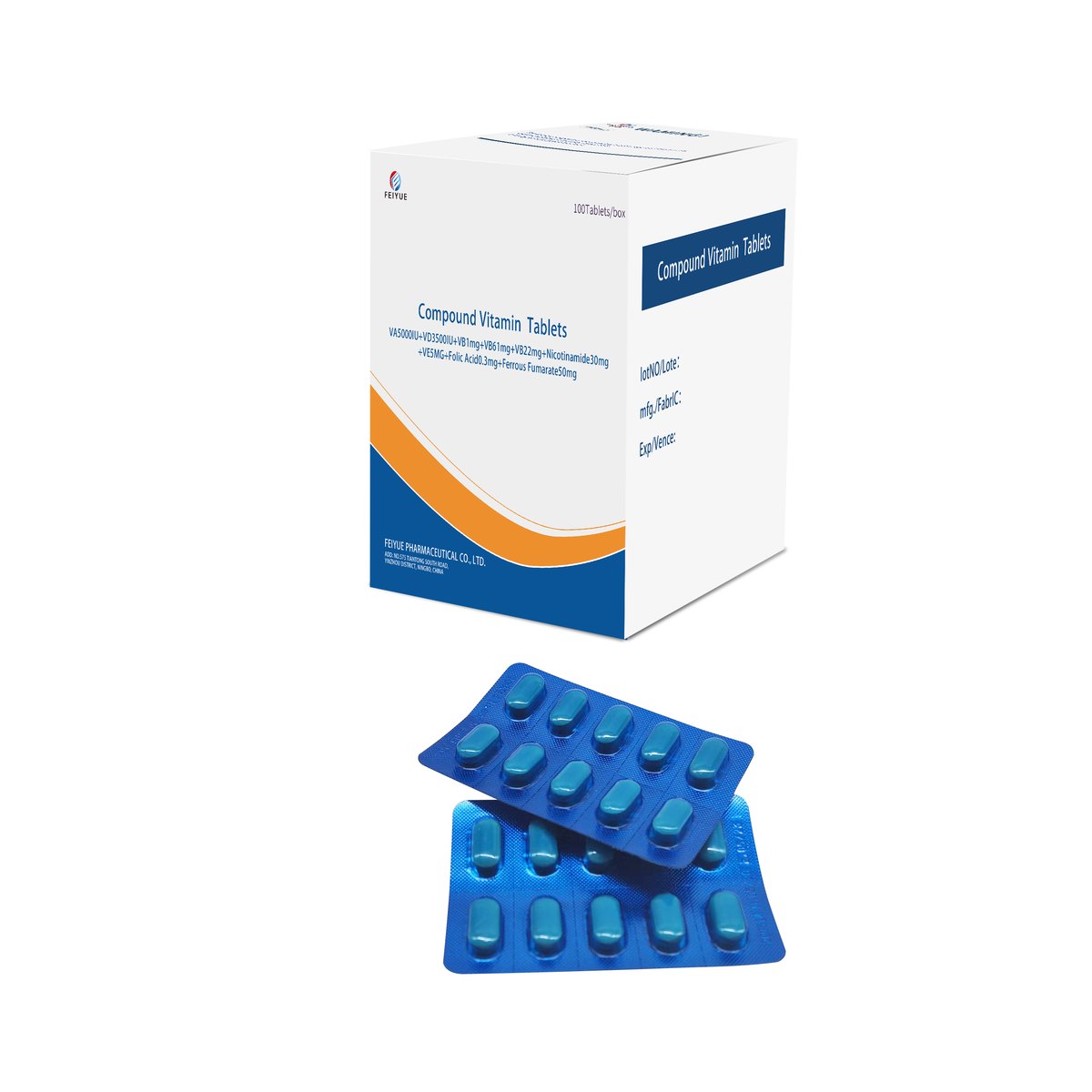 Compound Vitamin B Tablets B1:3mg / B2:1.5mg / B6:0.2mg - view 1