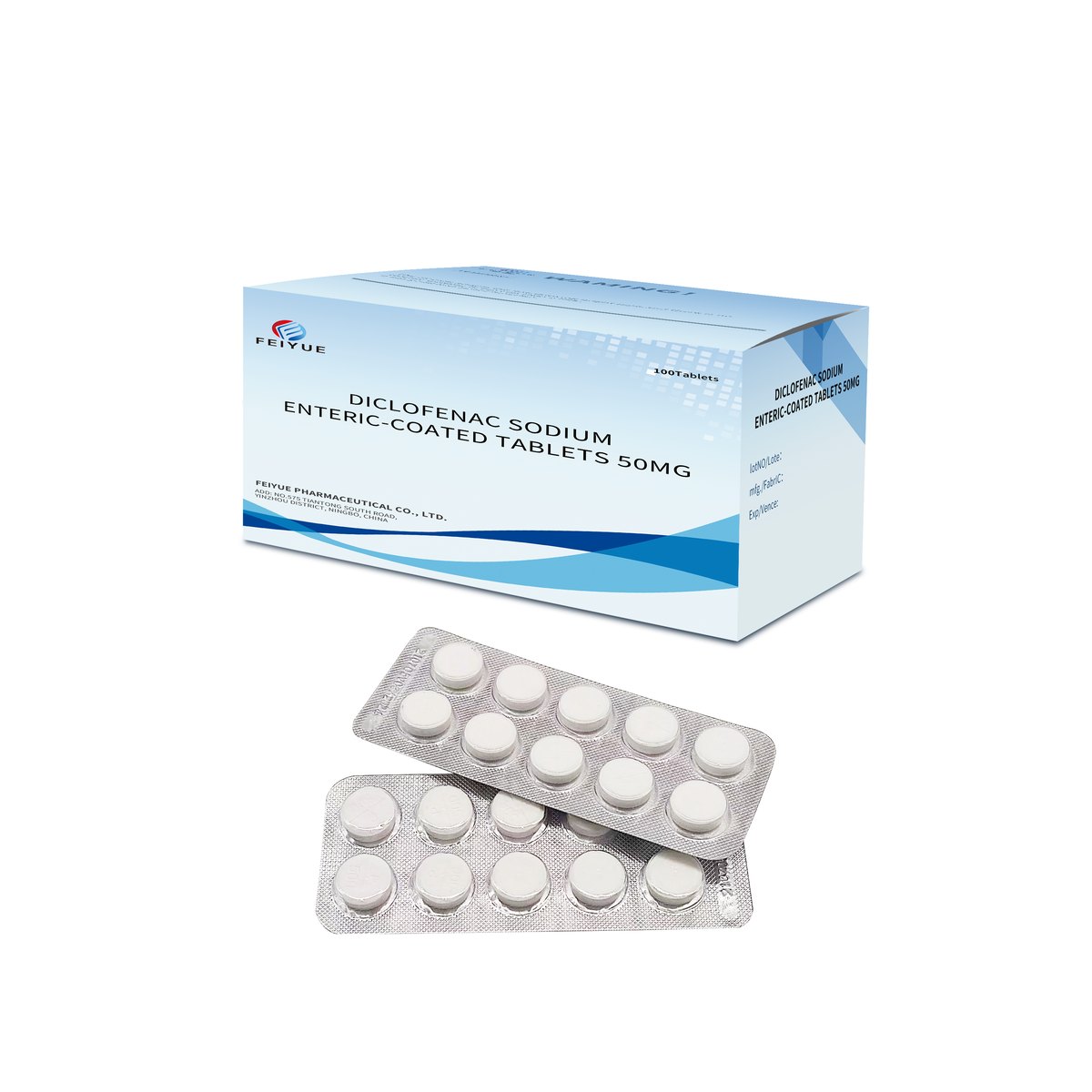 Diclofenac Sodium Enteric-coated Tablets 25mg / 50mg / 100mg - view 2