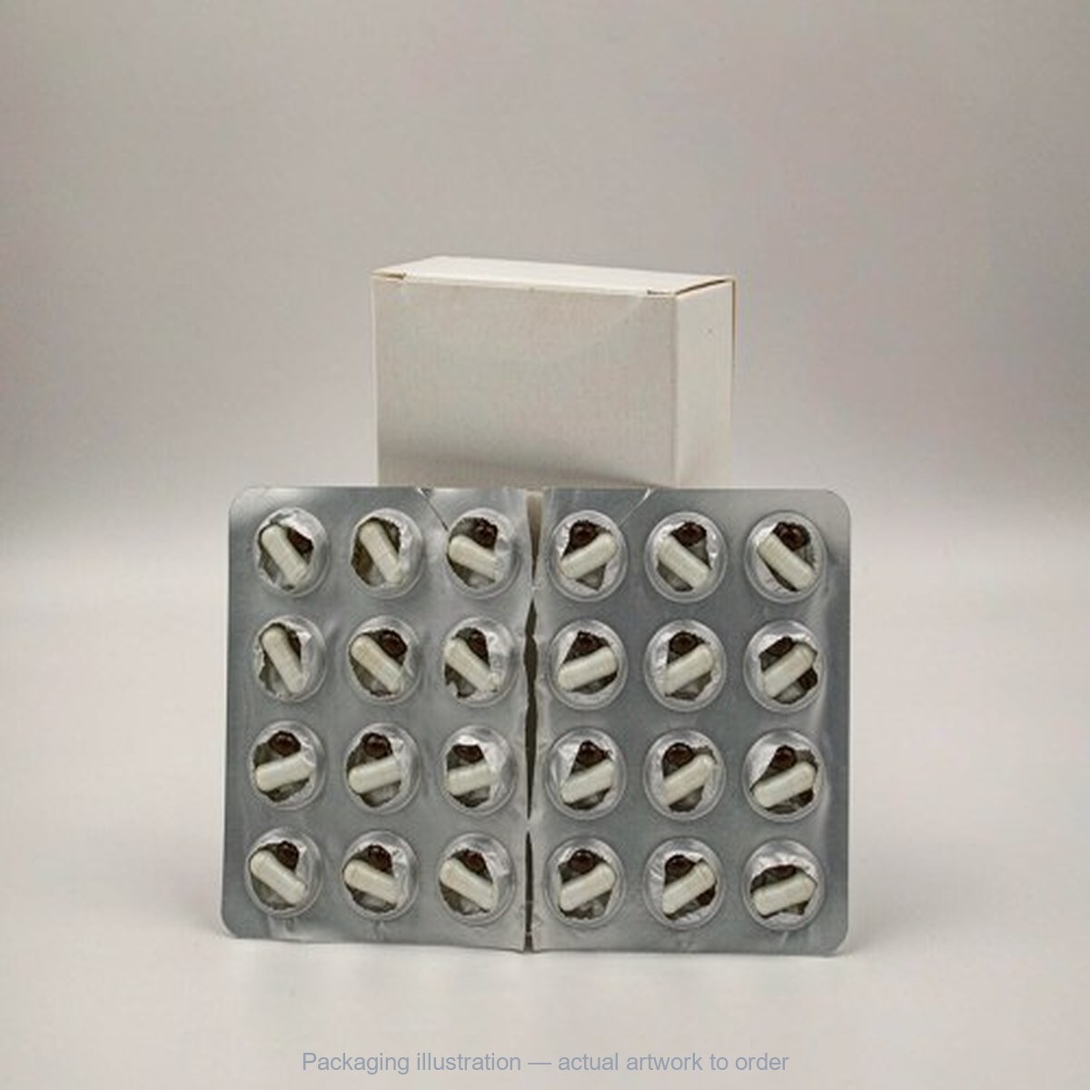 Capsules packaging illustration
