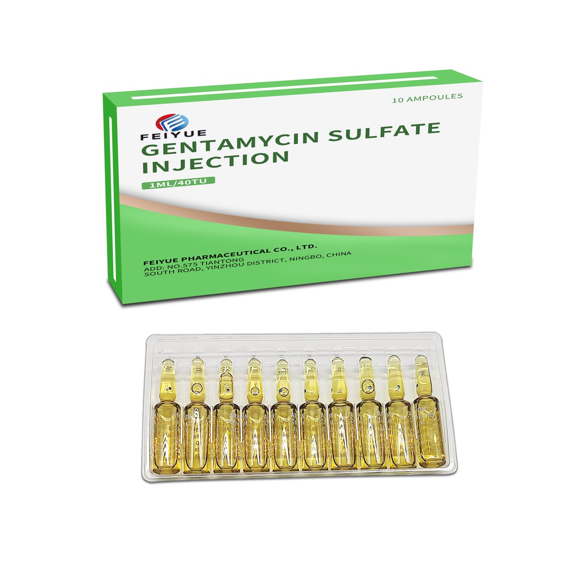 Gentamicin Sulfate Injection 1ml:40mg /2ml:20mg / 2ml:40mg / 2ml:80mg/2ml:280mg - view 3