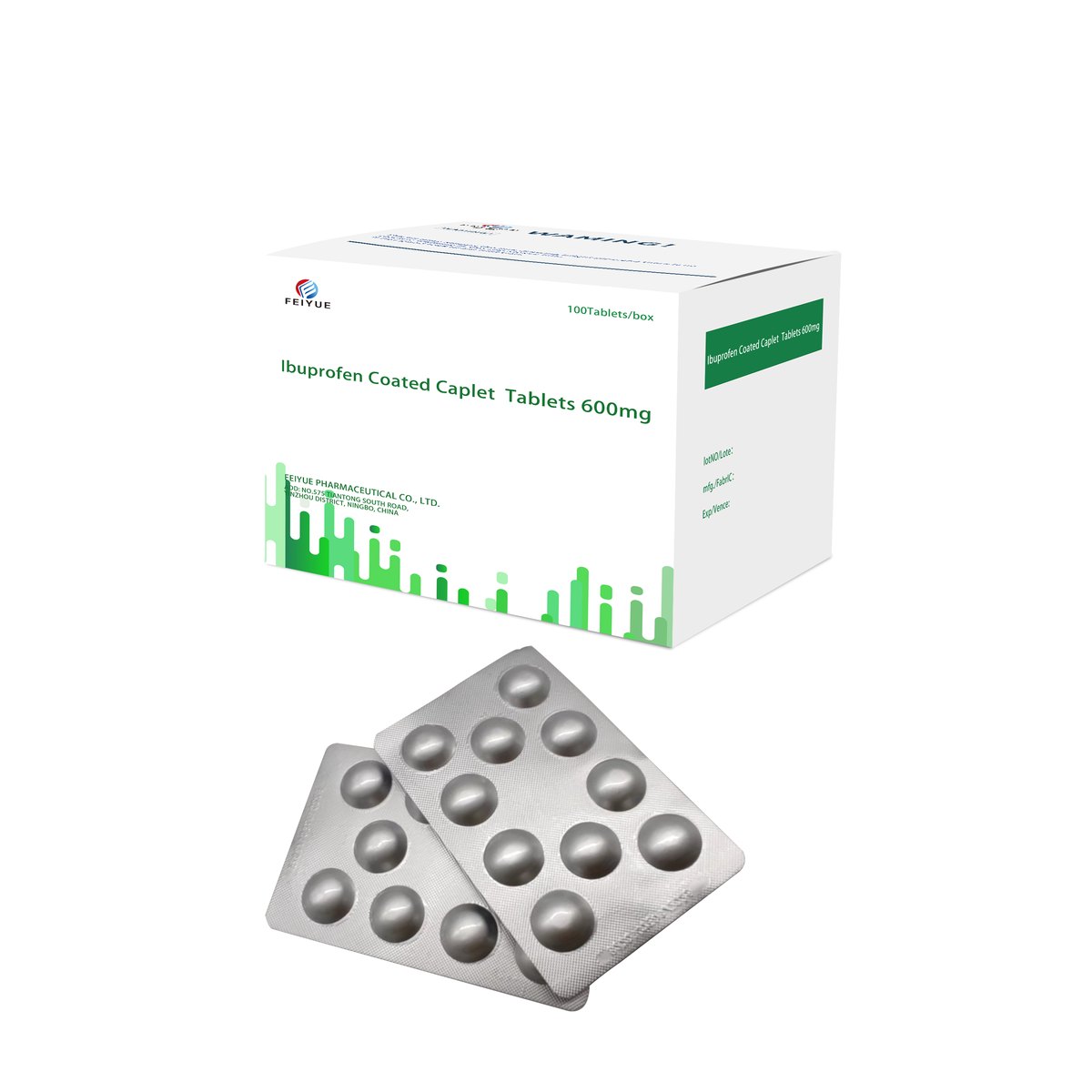 Ibuprofen Coated Caplet Tablets 600mg / 800mg - view 1