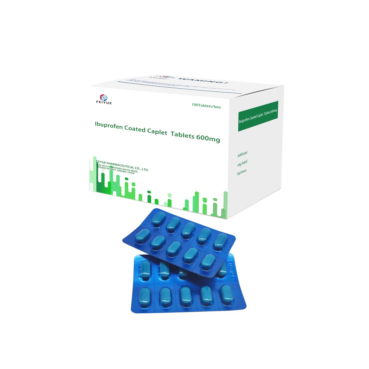 Ibuprofen Coated Caplet Tablets 600mg / 800mg - view 2