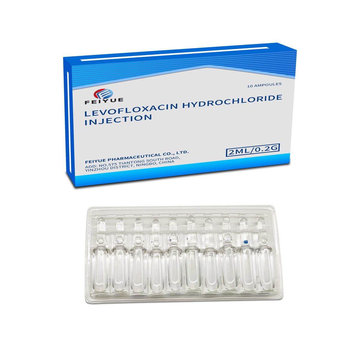 Levofloxacin Hydrochloride Injection 2ml:20mg / 2ml:0.2g / 5ml:0.5g / 10ml:100mg - view 2