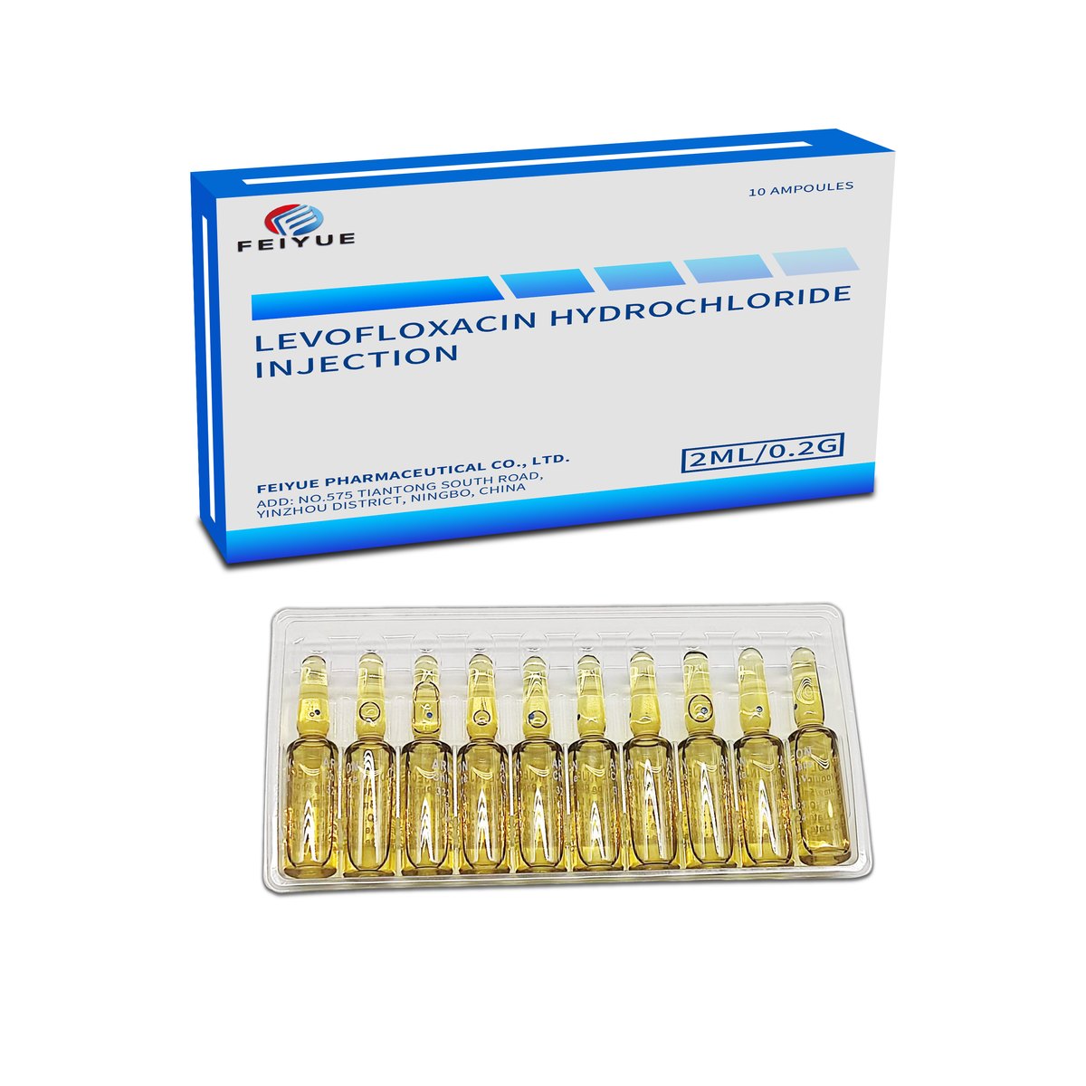 Levofloxacin Hydrochloride Injection 2ml:20mg / 2ml:0.2g / 5ml:0.5g / 10ml:100mg - view 4