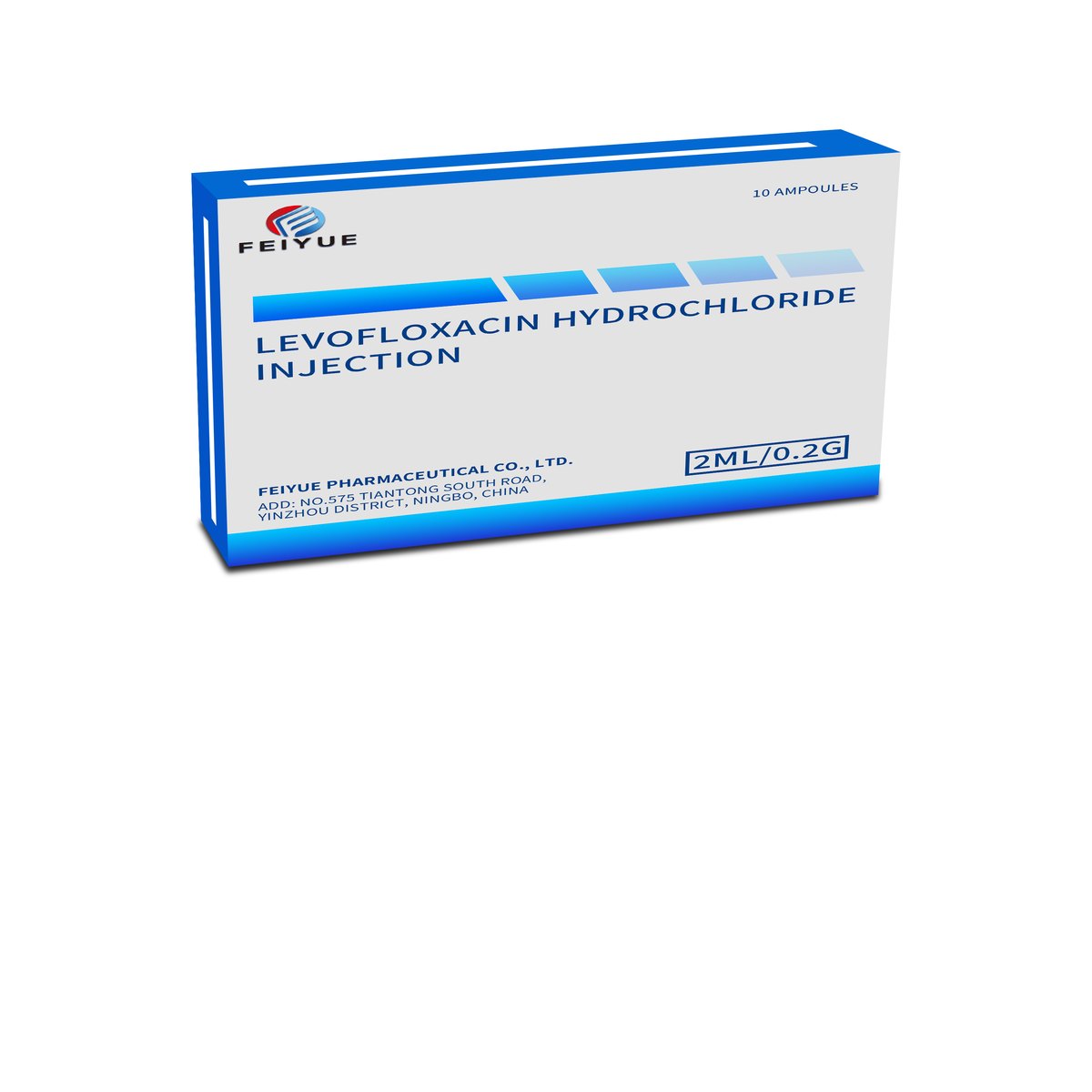 Levofloxacin Hydrochloride Injection 2ml:20mg / 2ml:0.2g / 5ml:0.5g / 10ml:100mg - view 5