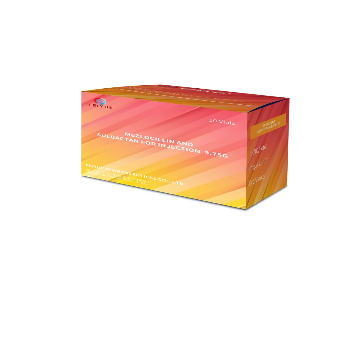 Mezlocillin Sodium and Sulbactam Sodium for Injection 0.625g / 1.25g / 2.5g / 3.75g