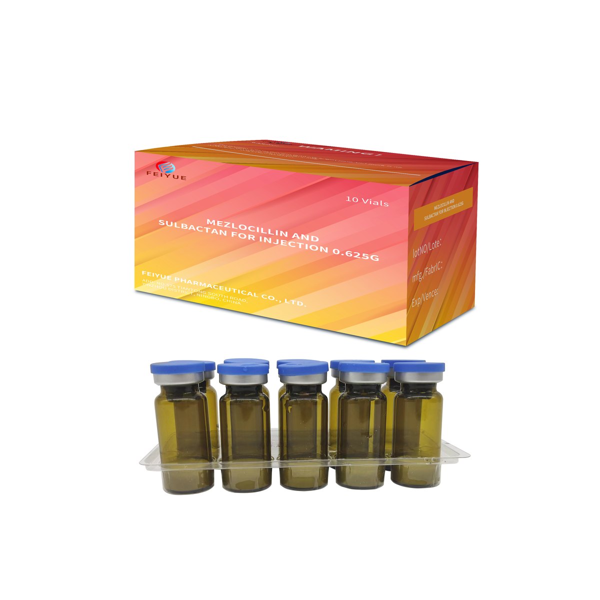 Mezlocillin Sodium and Sulbactam Sodium for Injection 0.625g / 1.25g / 2.5g / 3.75g - view 1