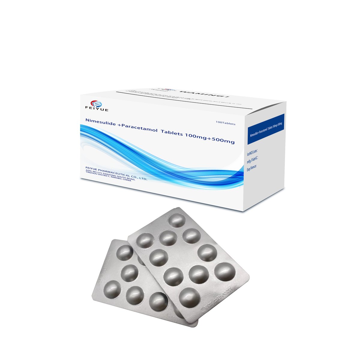 Nimesulide + Paracetamol Tablets 100mg+500mg