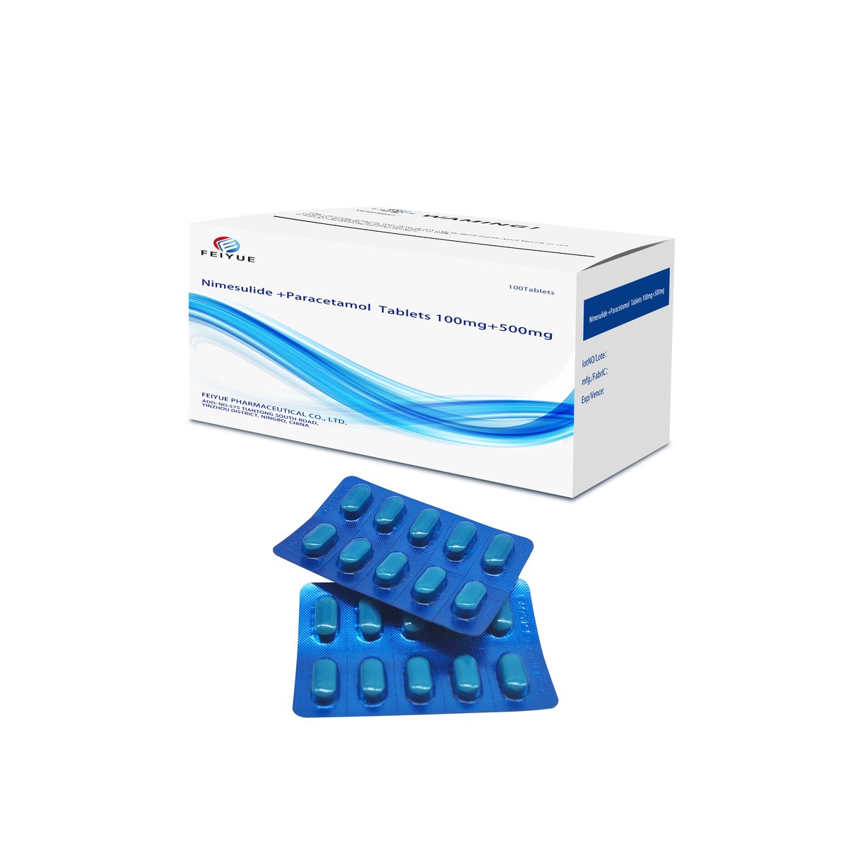 Nimesulide + Paracetamol Tablets 100mg+500mg - view 2
