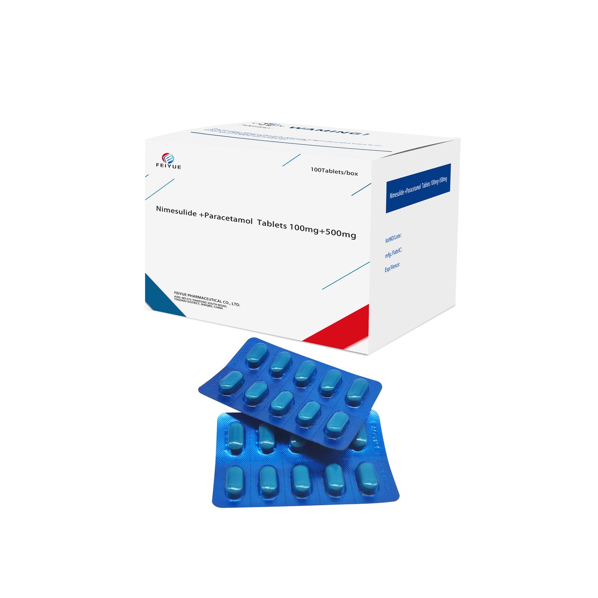 Nimesulide + Paracetamol Tablets 100mg+500mg - view 5