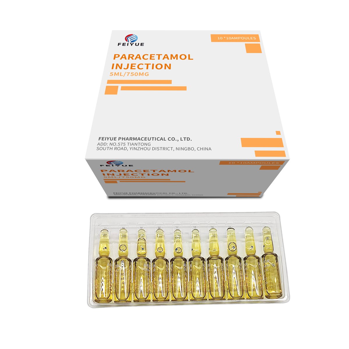 Paracetamol Injection 2ml:300mg / 5ml:375mg / 5ml:750mg / 10ml:1500mg - view 1