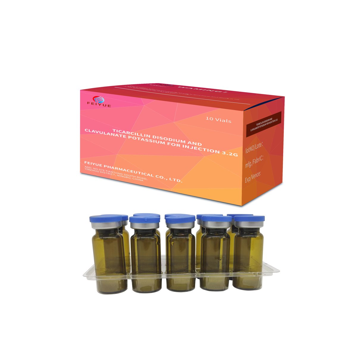 Ticarcillin Disodium and Clavulanate Potassium for Injection 1.6g / 3.2g - view 1