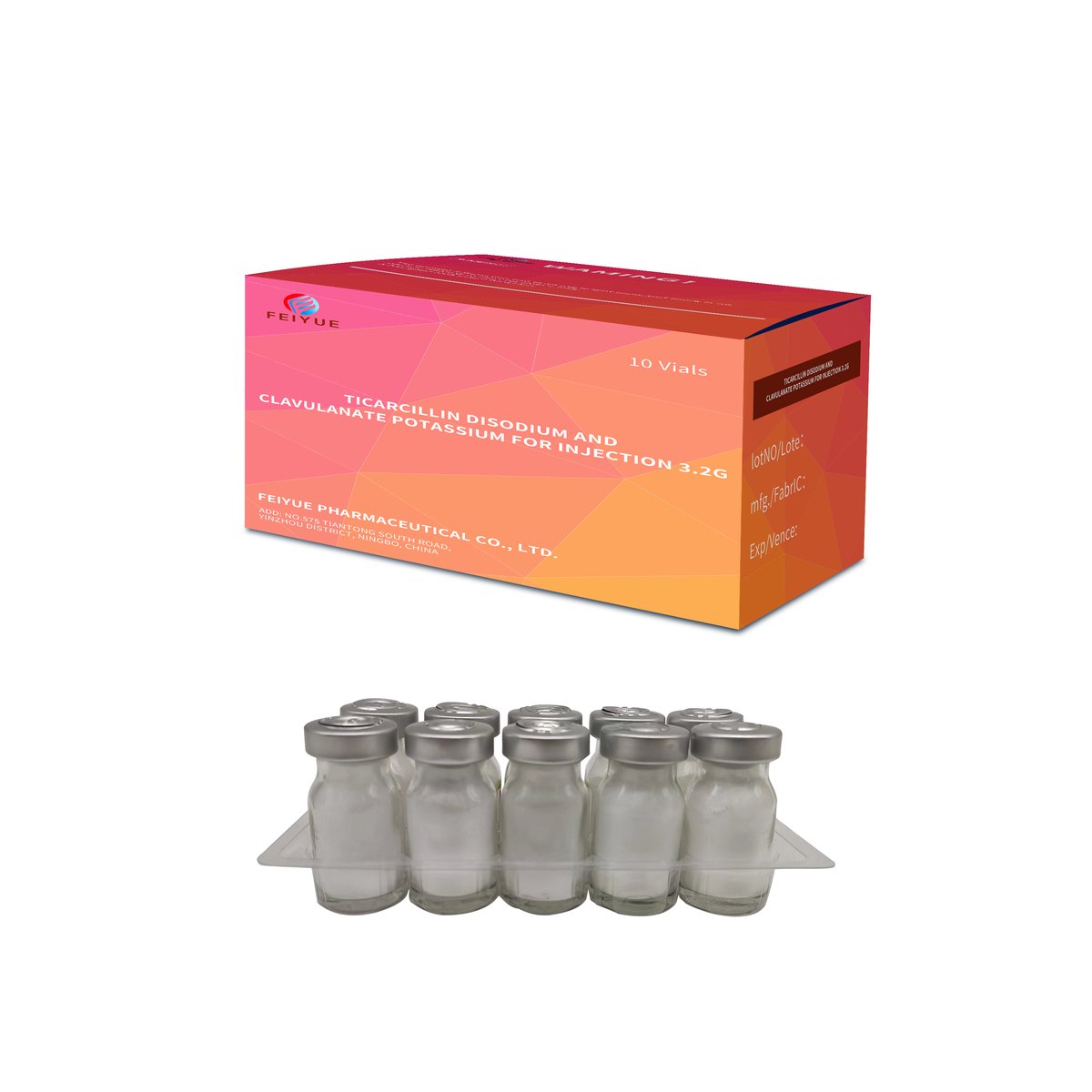 Ticarcillin Disodium and Clavulanate Potassium for Injection 1.6g / 3.2g - view 2