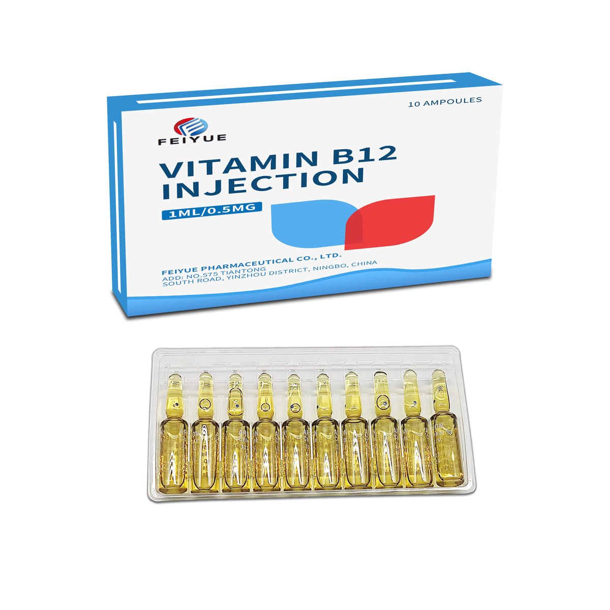 Vitamin B12 Injection 1ml:0.1mg / 1ml:0.25mg / 1ml:0.5mg / 2ml:1mg