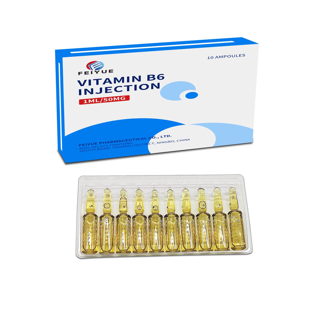 Vitamin B6 Injection 1ml:50mg / 2ml:0.1g - view 3